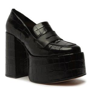 SCHUTZ Viola Platform Leather Pump, Black - BRAND NEW NWT